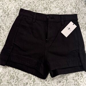 7 For All Mankind Black Denim Women's Shorts